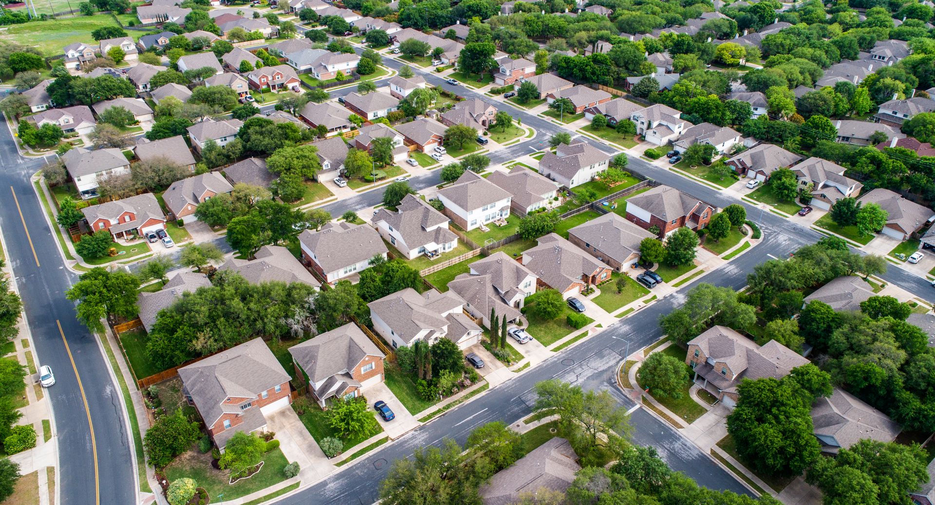 Aerial view of vacant land in North Carolina